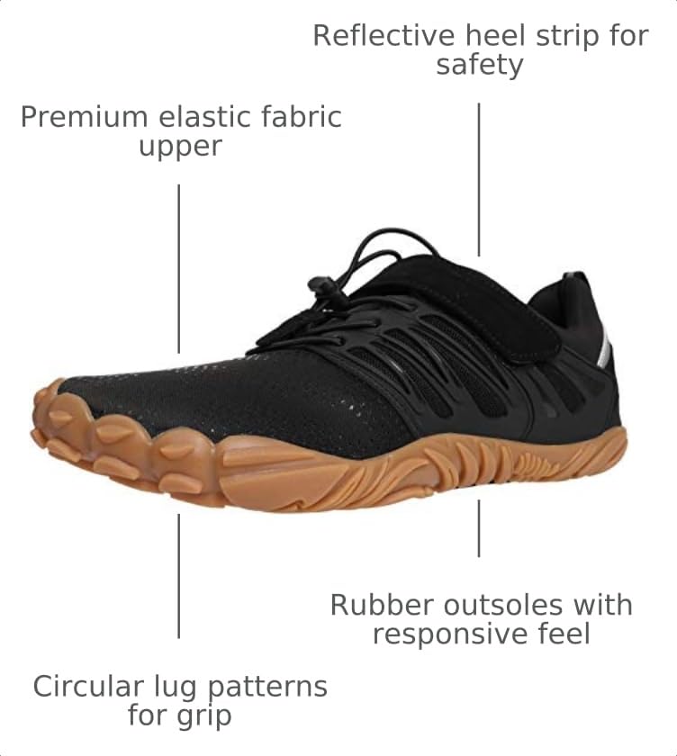 Image of Joomra Women's Trail Running Barefoot Shoes Zero Drop Minimalist Sneakers | Wide Toe Box, Flexible Grippy Rubber Outsole for Natural Walking, Training, Hiking, Camping, Gym, Workouts