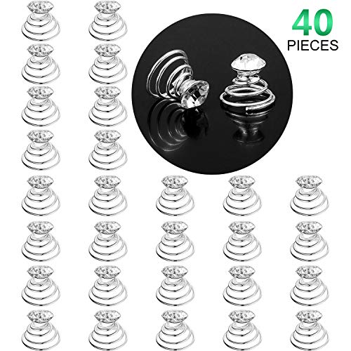 40 Pieces Crystal Rhinestone Spiral Hair Pins Swirl Hair Twists Coils Faux Pearl Hair Spiral Jewelry for Wedding Party (Style Set 1)