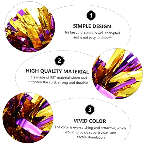 KOMBIUDA 4 Peças Pompons De Equipe De Bola De Líderes De Torcida Pompons De Dança Com Alças Acessóri