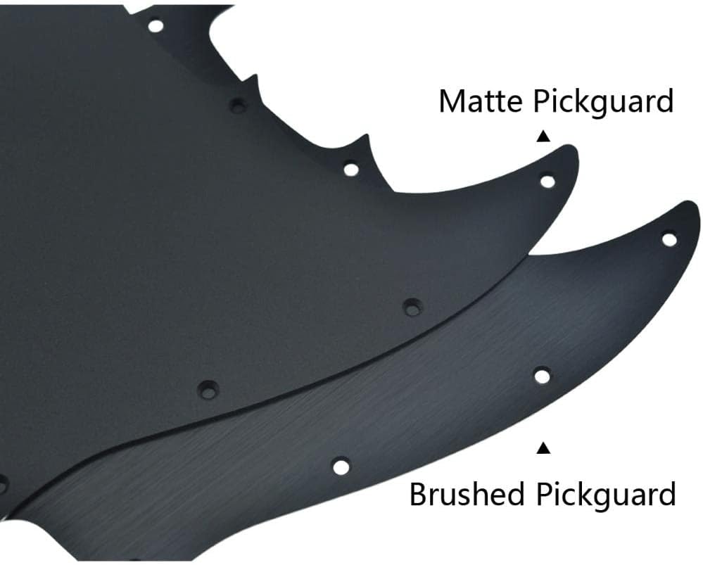 KAISH Matte Aluminium Jazz Bass Style Pickguard Metal Anodized J Bass Pick Guard Scratch Plate for American/Mexican Jazz J Bass Matte Black