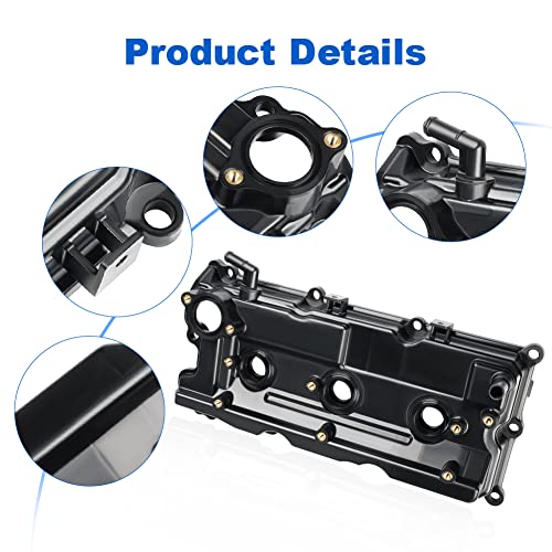 Image of WATERWICH Engine Valve Cover with Gasket & Bolts Compatible with Nissan Pathfinder Infiniti QX4 3.5L 2002 2003 2004 Replacement for 13264-5W500 13264-5W510 13264-5W51A