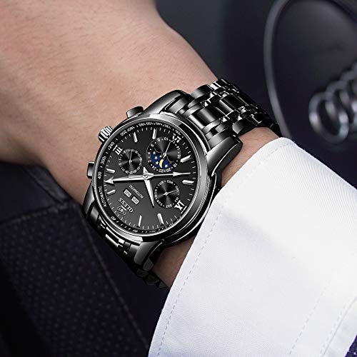 OLEVS Self Winding Watches for Men Automatic Mechanical Dress Tourbillon Stainless Steel Date Calendar Waterproof Luminous Wrist Watch - Image 5