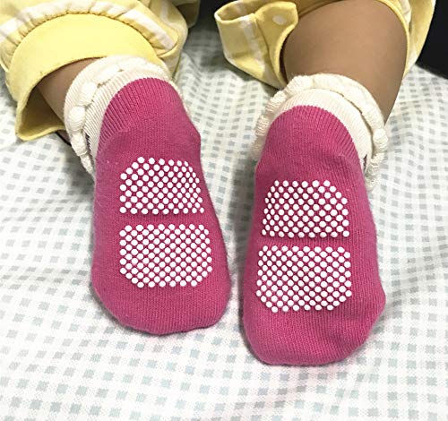 9 Pairs Baby Girl Newborn Infant Grip Socks, Toddler Girl Anti Skid Socks Cotton Socks Non Slip4