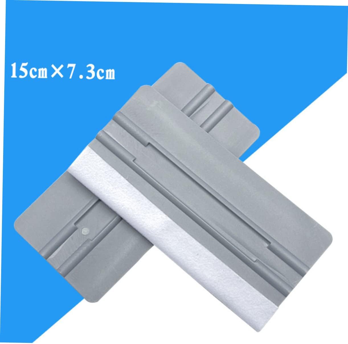 Car Film Tool Set 2pcs Plastic Squeegee Felt Edge Smooth Edge for Application (Grey)