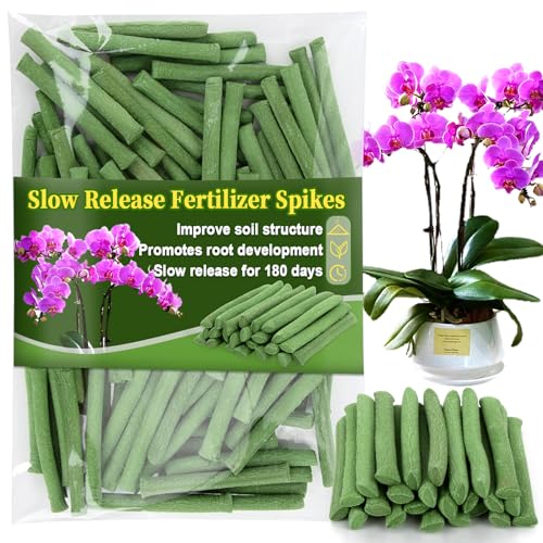 RAINFLOW 90PCS Slow Release Fertilizer Spikes for Indoor Plants - Long Lasting Plant Food Spikes for Houseplants Orchids Potted Plants Easy to Use Fertilizer Sticks for Indoor Flowers Foliage Growth