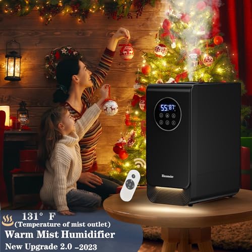 Elecameier Warm And Cool Mist Humidifier New 2.0 Elecameier 6.5L Top Fill Humidifier For Bedroom Large Room With Led Light And Remove Control thumb #2