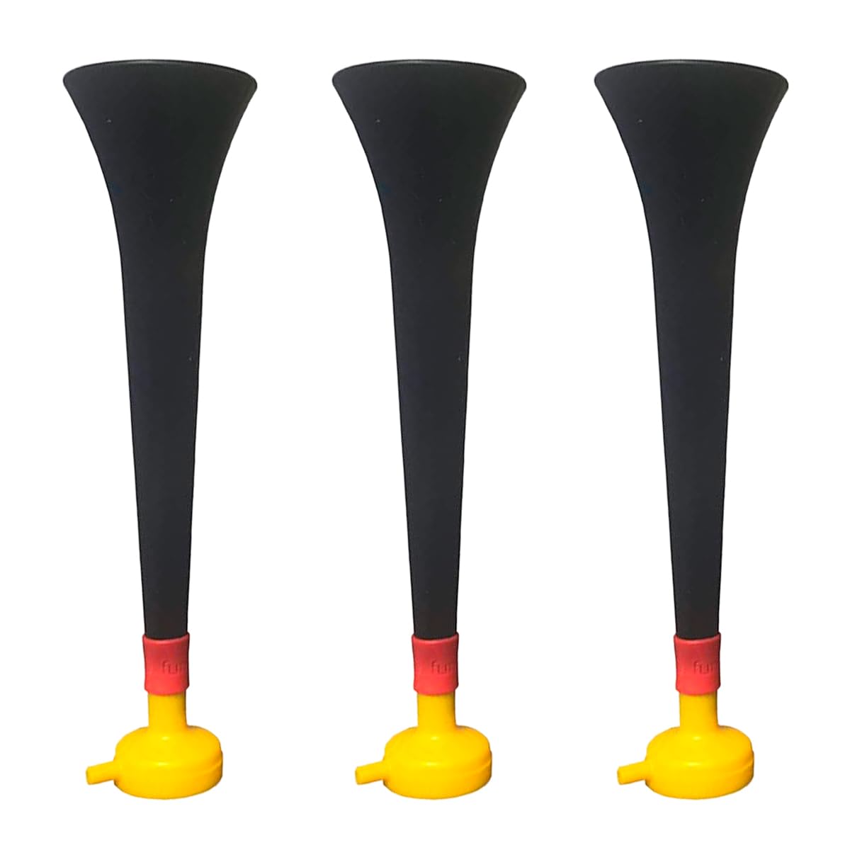 Packung x3 Kunststoff Vuvuzela Stadion/ungiftig Fußball Horn. Zübehor für Fußball- und Sportfeiern. Sehr Lautes Lufthorn für Animation.