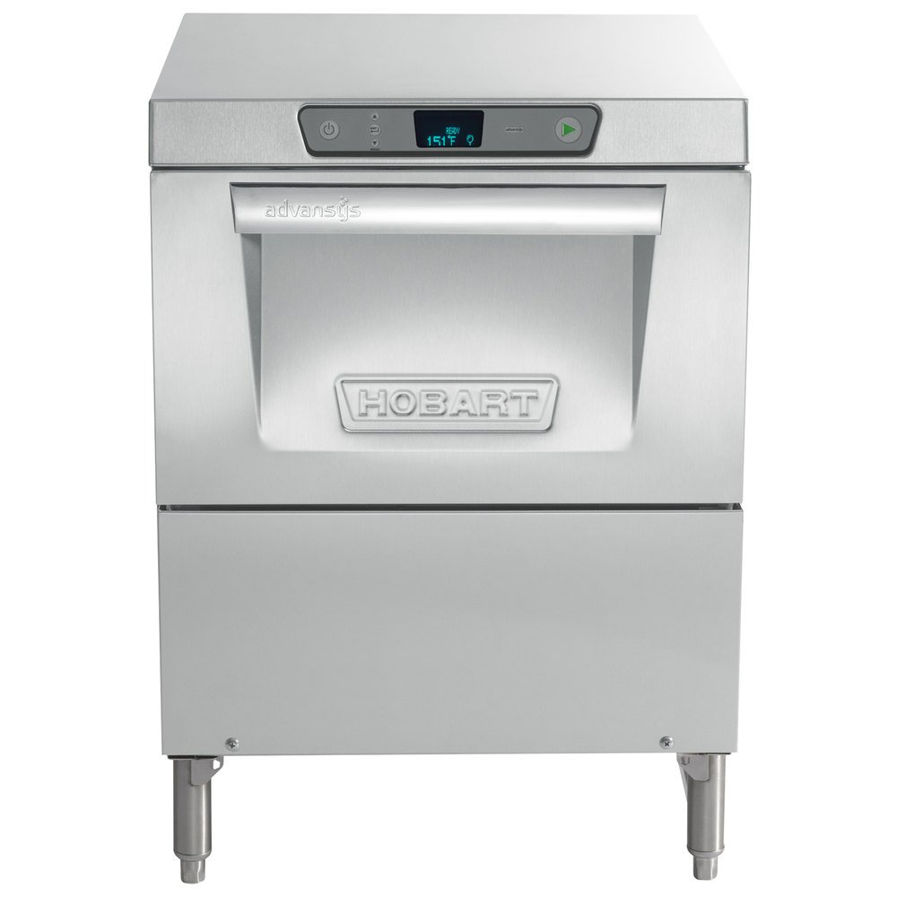 Hobart LXGER-2 Stand Alone/Floor Model Glasswasher High Temp Approximately (30) racks/hour 20" x 20" Straight In