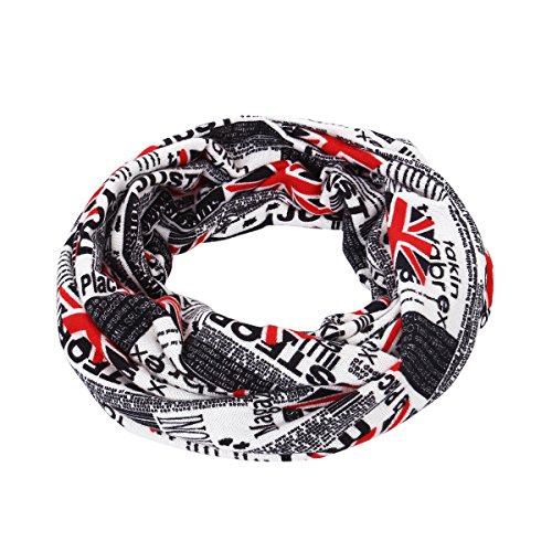 Premium Union Jack UK British Flag Print Infinity Loop Circle Scarf