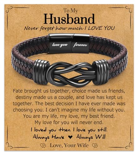 Pulsera Infinity de Cuero para Hombre miniatura 1