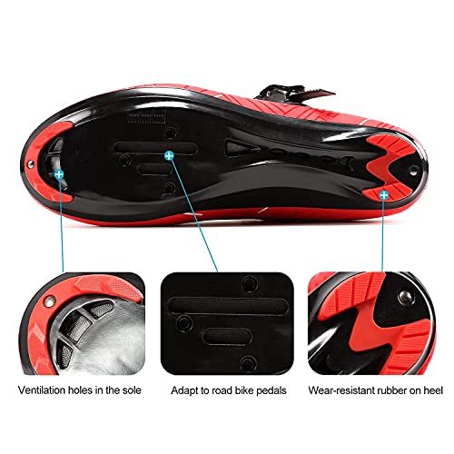 Image of Santic Men's Cycling Shoes Road Cycling Riding Shoes Road Bike Shoes with Buckle- Roadway New