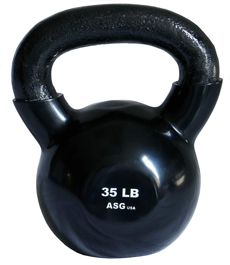 Ader Vinyl Kettlebell 5, 8, 10, 12, 15, 18, 20, 25, 30, 35, 40, 45,50 Lb (35 Lbs)