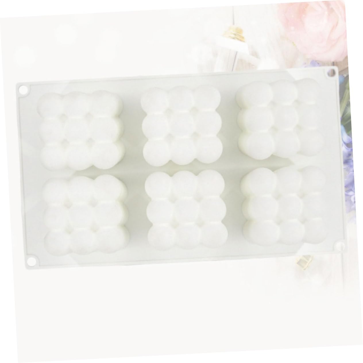 6grids Homemade Craft Mousse Moulds Cake Molds Silicone Baking Moulds Non-stick Easy Demould