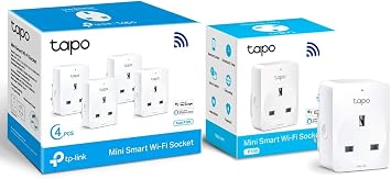 TP-Link Tapo Smart Plug Wi-Fi Outlet, Works with Amazon Alexa Echo and Echo Dot, Google Home, Wireless Smart Socket 4-Pack & Tapo Smart Plug Wi-Fi Outlet, Works with Amazon Alexa, Google Home