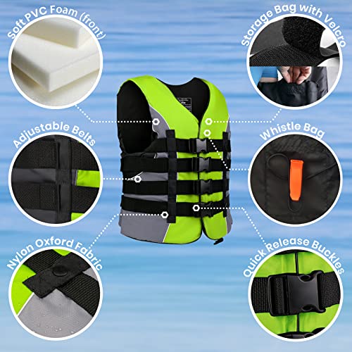 Image of Leader Accessories Adult Universal USCG Approved Life Jacket Vest Boat Vest