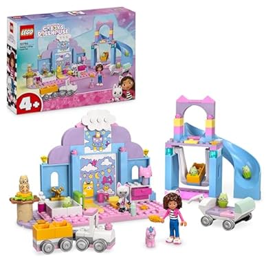 LEGO Gabby’s Dollhouse Gabby’s Kitty Care Ear - Animal Toy with a Car  Slide  Figures & Doll s House Accessories - Birthday Gift for 4+ Year Old Girls - 10796