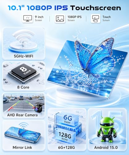 Image of 8 CORE 6G+128G Android 15 Car Radio Stereo for Honda Odyssey 2005-2010