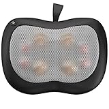 Shiatsu Back Massager by Gideon Deep Kneading Seat Cushion Dual Motor Design with Heat Settings for Full, Mid and Lower Back. Includes Control Panel for Precision Control