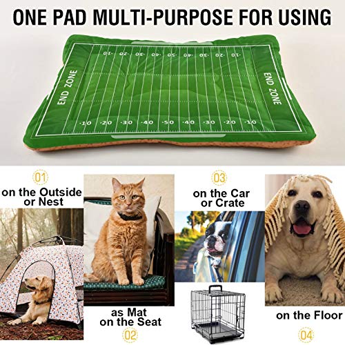 Image of Blueangle American Football Field Dog Bed Cat Bed, Rectangle Comfortable Pet Bed, Ultra Soft Calming Dog Bed for Small Medium Large Dogs, 36 inch x 24 inch