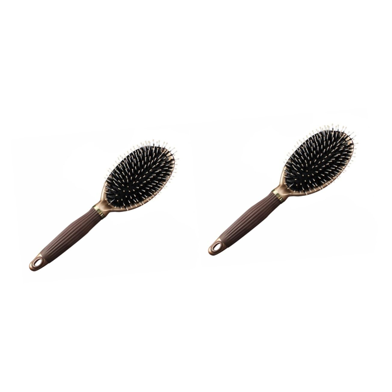 FRCOLOR 2 Cepillos De Pelo Para Hombres Y Mujeres Con Cerdas De Jabalí Para Peinados Lisos Y Rizados.