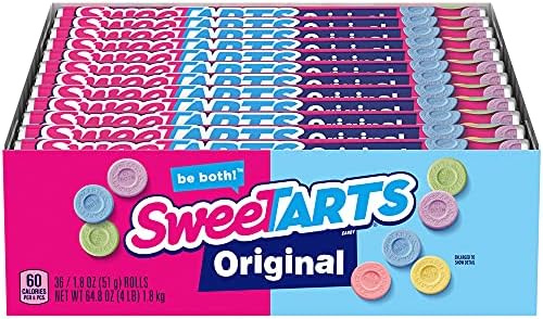 SweeTARTS Original Candy, 1.8 Ounce Roll (Pack of 36)