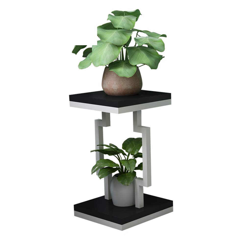 DQKHGFCAPG Floor-standing Metal Plant Pot Stand, Plant Display Stand for Indoor /622(White Frame Blackboard,80CM)