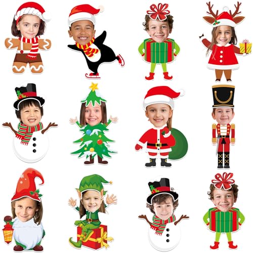 60pcs Christmas Theme Cutouts Xmas Holiday Bulletin Board Decorations Xmas