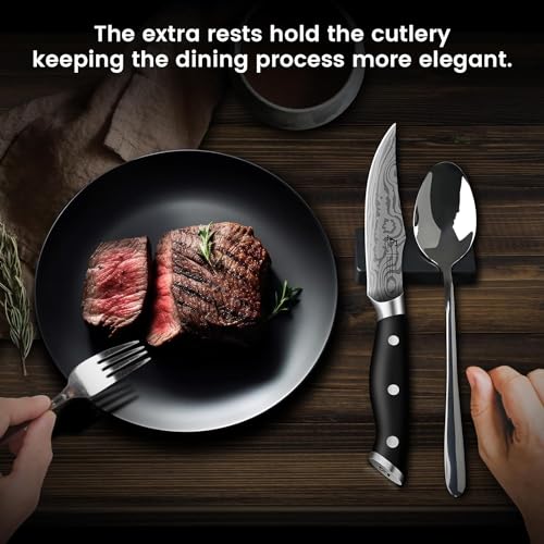 image for CoquusAid Steak Knives Set of 4, 4.8 Inch Fine-Edge Super Sharp Table 