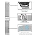 TRUMiRR Silver Band Sets for Fossil Women's Gen 5 Carlyle/Garrett/Julianna Smart Watch, 22mm Solid Stainless Steel Metal + Mesh Watchband Quick Release Strap for Fossil Men's Gen 5E 44mm/Collider HR