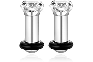 2Pcs 10g Stainless Steel Ear Plugs Tunnels