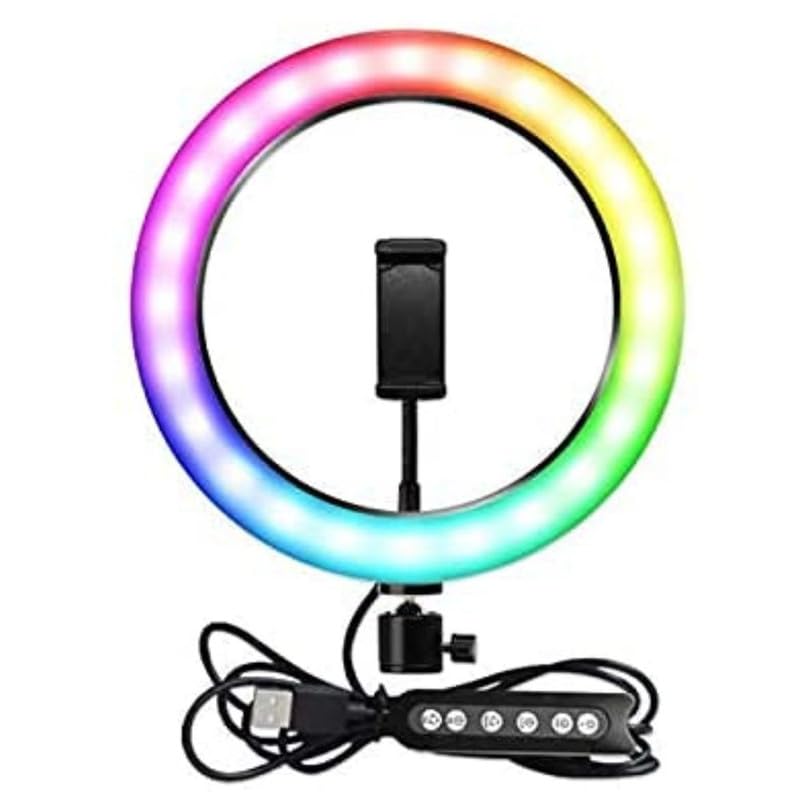 Enfogo RGB Desktop Soft LED Ring Light RGB Colors with ni Tripod Stand for You_Tube | Photo-Shoot | Live Stream | Makeup_M3-picture-21
