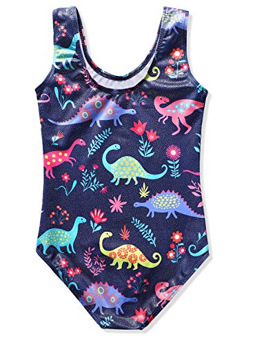 HOZIY Gymnastics Leotards for Girls Toddlers Kids Sleeveless Tumbling Outfits for Dance Print