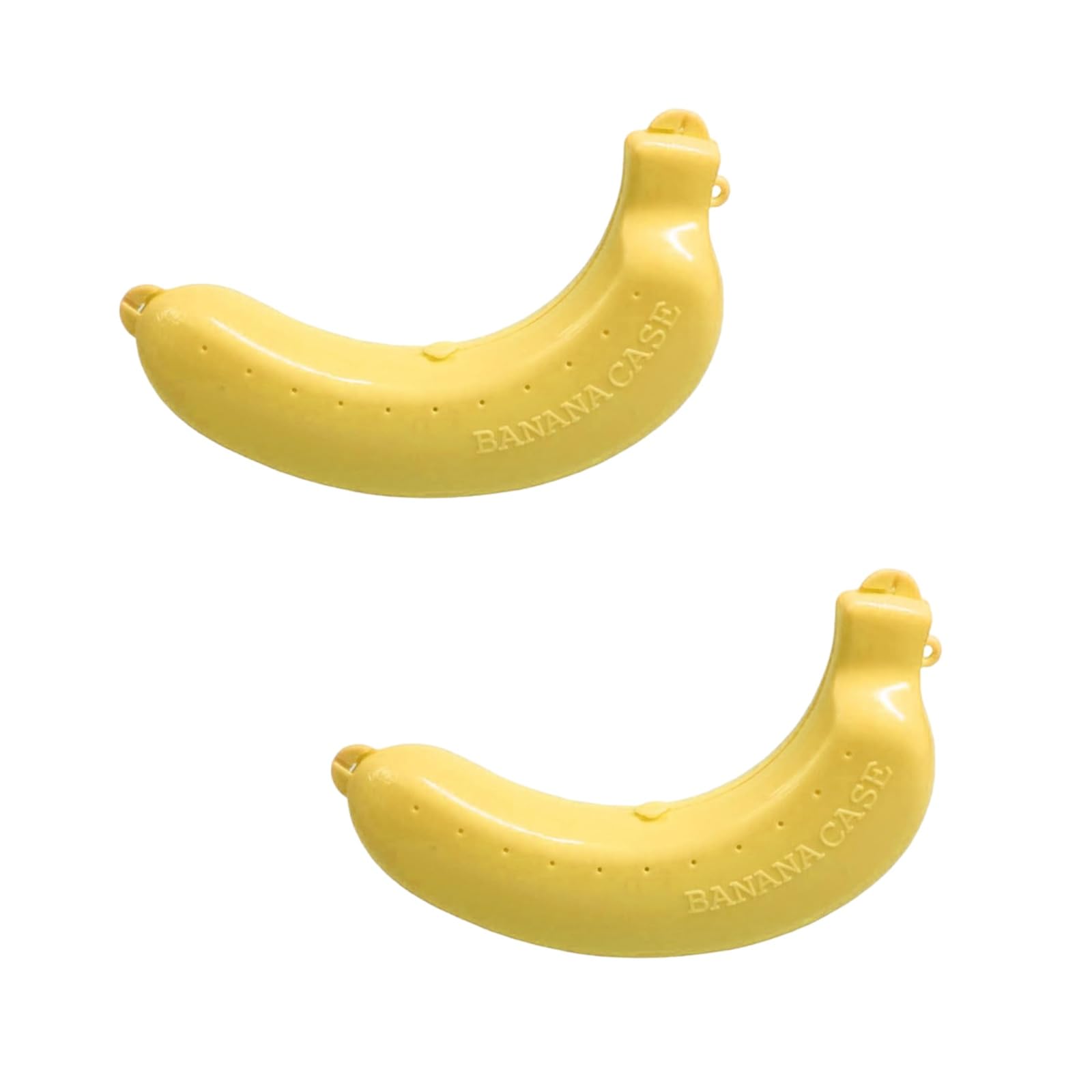 Mooff 2Pcs Yellow Banana Storage BPA-Free Outdoor Travel Case,Keep Fresh Banana Keeper and Protector, Cute Banana Carrier Storage Box for Picnic Camping,Food Containers