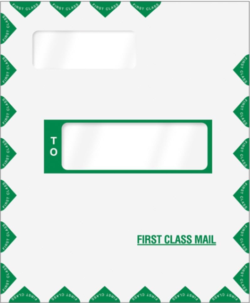 EGP Offset Window Tax Return Mailing Envelope, Peel and Seal, Quantity 100, Size 9 5/8 x 11 5/8