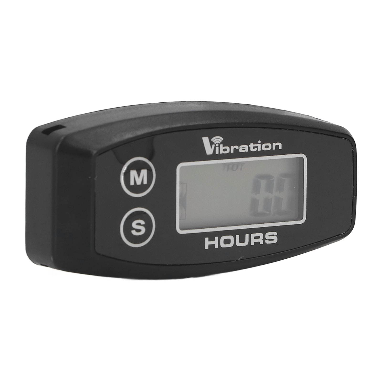 Contador de Horas Inalámbrico Temporizador de Trabajo de Activación de Vibración Digital para Motores y Generadores Marinos 9999.9h ABS