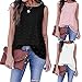 Camisetas Mujer SHOBDW Dia de la Mujer Verano Patchwork De Encaje Casual...