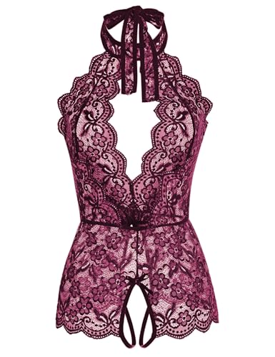 Image of Ababoon Women One Piece Lingerie Lace Sexy Baby Dolls Teddy Sleepwear