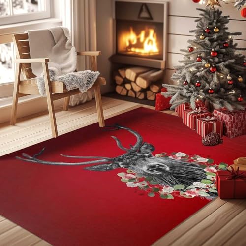 Tapis Noel entrée intérieur lavable pour protéger et décorer le sol