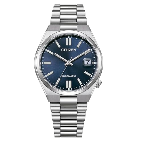 Citizen Tsuyosa Nj0200-50M - Orologio Meccanico Automatico, Unisex, 37 Mm, In Acciaio Inox, Quadrante Blu, Vetro Zaffiro