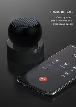 Coverzone Portable Bluetooth Speaker Mini Wireless Speaker M3 Black (Black) Suitable for Use in Travel, Bicycle Rides and Nature Trips