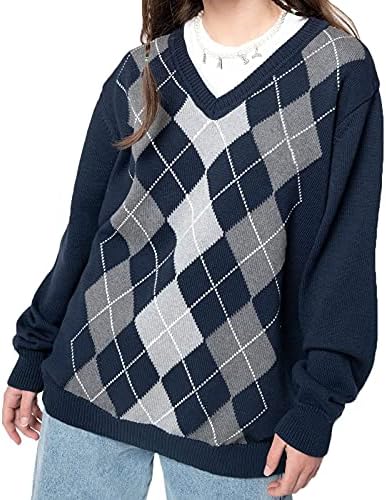 plaid oversized sweater