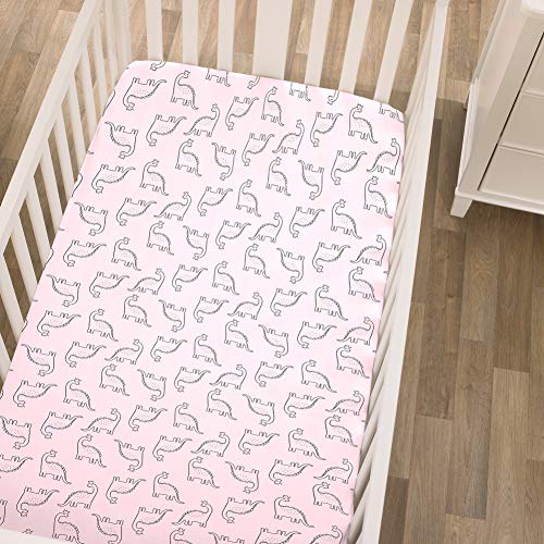 Carter's Dinosaur Princess Pink Super Soft Mini Crib Fitted Sheet #TOP2