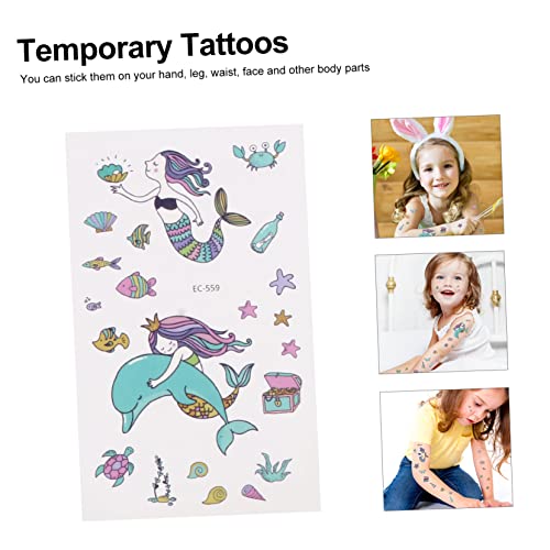 Beaupretty 15 Folhas De Adesivos De Tatuagem Infantil Adesivos De Menina Adesivos De Tatuagem Falsa