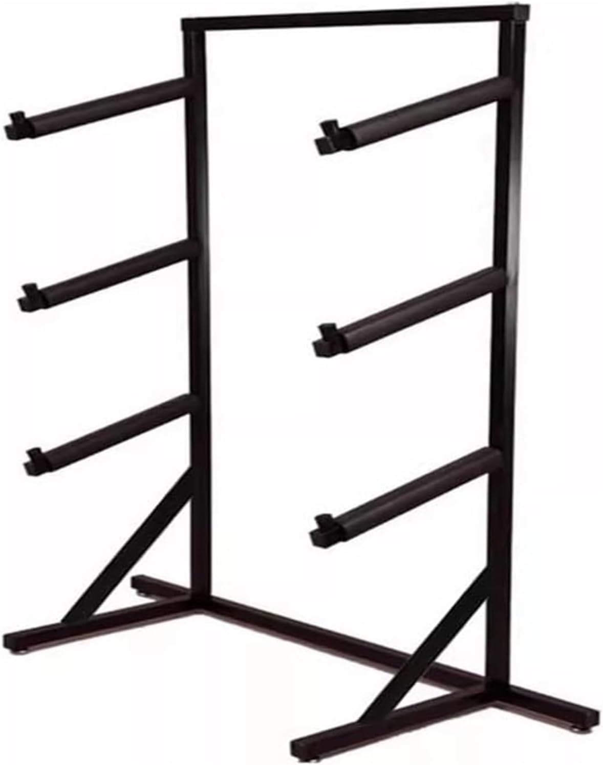 Free Standing,Snowboard Rack, Three-Tier Metal Skateboard Display Rack Accommodates Sports Mats Skateboards and Board Samples