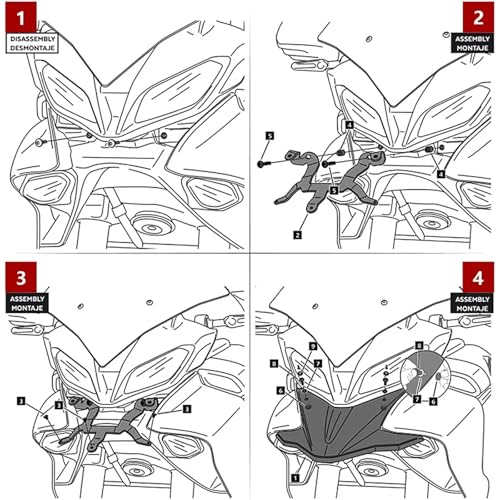 Garde-boue avant de moto protège-radiateur pour Tracer 900GT extension nez