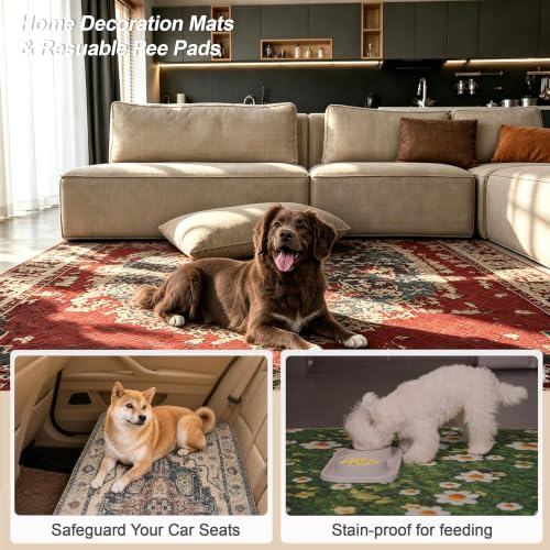 Image of Washable Pee Pads for Dogs 18 inchx24 inch 2 Pack Reusable Puppy Potty Pad