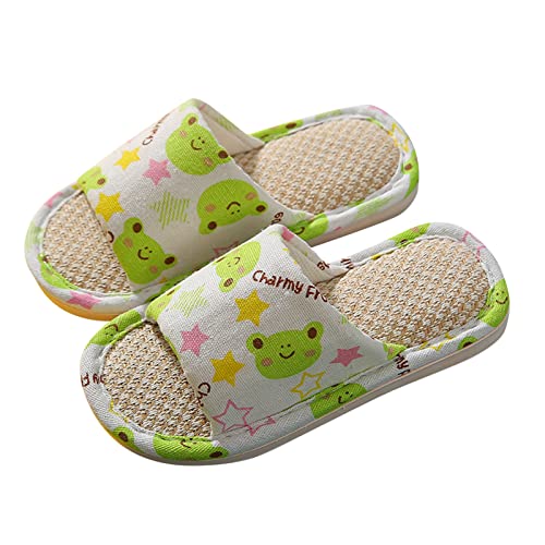 Kids for Little Girls Toddler House Slippers For Boys Open Toe Cotton Linen Comfort Slip On Girl Sport Sandals3