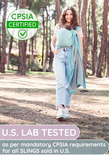 Mebien Touche De La Nature MSLINGGT Ring Sling Baby Carrier 100% Cotton Muslin Infant Carrier thumb #3