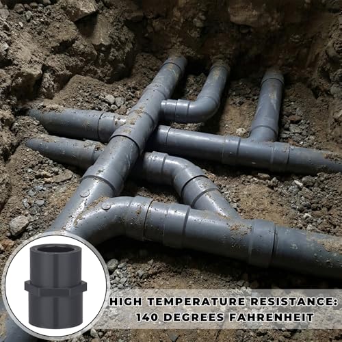 Image of 8 Pcs 1 /2 Inch PVC Pipe Fitting Female Adapter Schedule 80 Socket x Npt Compatible with 835 Series Heavy Duty Industrial Grade Corrosion Resistant Plumbing Irrigation Connector for Water