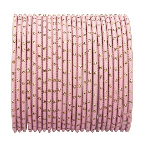 Efulgenz Metal Bangles for Women Indian Bangles Set Plain Metal Bangle Bracelets Bollywood Costume Jewelry for Women